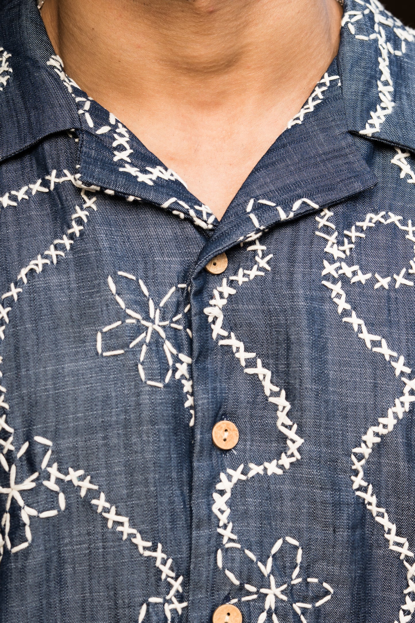 Denim Embroidery shirt