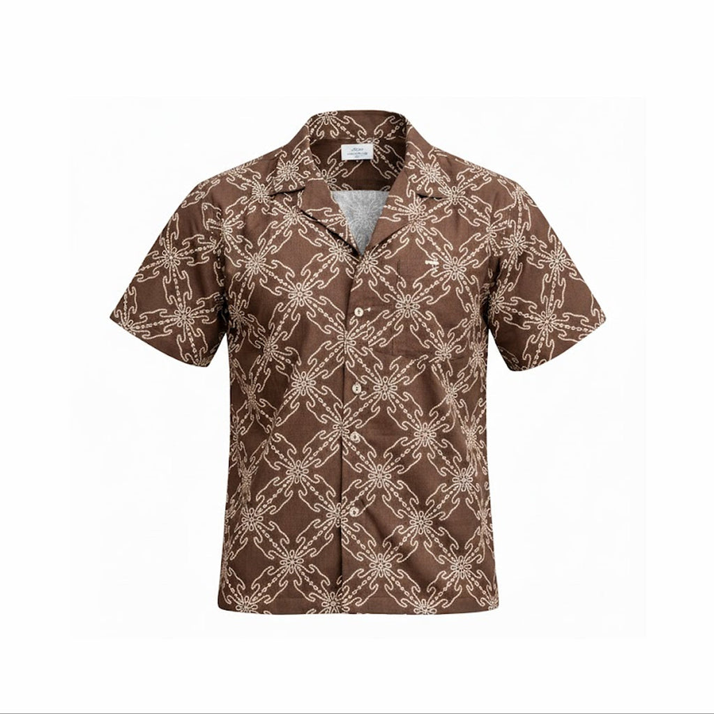 Brown embroidered shirt