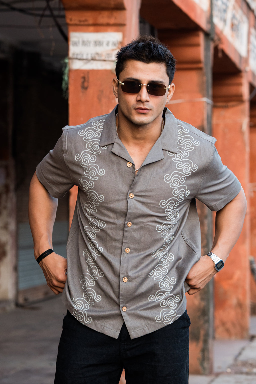 Gabon embroidery shirt