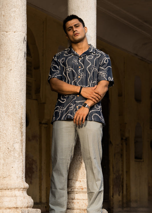 Denim Embroidery shirt